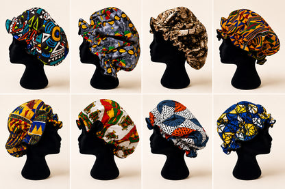 Bare Beauté Essentials African Print Hair Bonnet